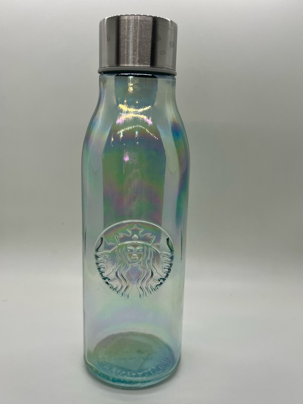 Starbucks iridescent glass bottle